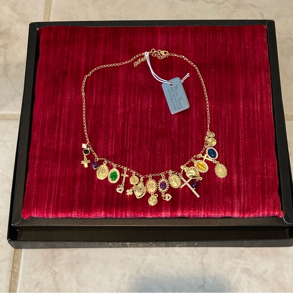 NWT Mia Fiore Religious Charm Necklace